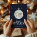 Search for planet earth on christmas cards Globe