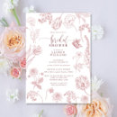 Search for dusty rose bridal shower invitations Vintage