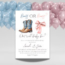 Search for boots or bows gender reveal invitations Cowboy
