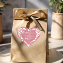 Search for heart shape thank you stickers Pink