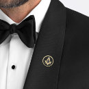 Search for initial lapel pins Black