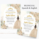 Search for english quinceanera invitations Gold glitter sparkle