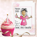 Search for funny 50th sister cards Cute
