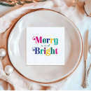 Search for pink christmas napkins Merry and bright