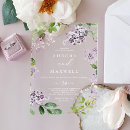 Search for lilac and white wedding invitations For her