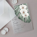 Search for white orchid wedding invitations Tropical