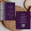 Search for purple black silver invitations Elegant
