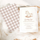 Search for rocking horse baby shower invitations Retro