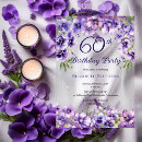 Search for purple 60th birthday invitations 60 years old