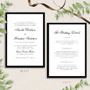 Search for black and white wedding invitations Traditional