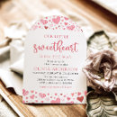 Search for a little sweetheart is on the way baby girl shower invitations Mother to be