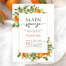 Search for orange bridal shower invitations Citrus