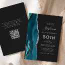 Search for teal 50th birthday invitations Chic