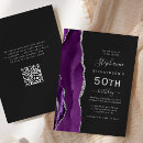 Search for purple and silver birthday invitations Chic