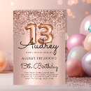 Search for rose gold 13th birthday invitations Teen