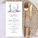 Search for lavender dinner menus Watercolor floral