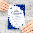 Search for royal blue silver quinceanera invitations Butterflies
