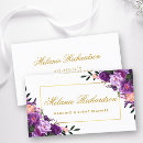 Search for purple and gold business cards Hair stylist