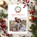 Search for wreath photo card holiday cards Traditional