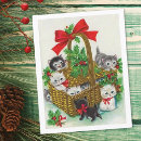 Search for vintage cat christmas cards Kitty