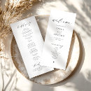 Search for black and white wedding programs Modern