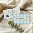 Search for light blue business cards Qr code