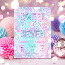 Search for girls 7th birthday invitations Sweet sassy and seven
