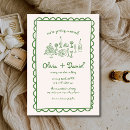 Search for illustrated wedding invitations Handwritten