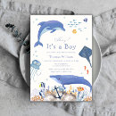 Search for dolphin baby shower invitations Watercolor