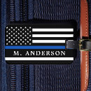 Search for police luggage tags Thin blue line