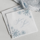 Search for love napkins Winter bridal shower