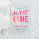 Search for donut 1st birthday invitations First birthday party