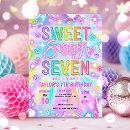 Search for 7th birthday invitations Sweet sassy and seven