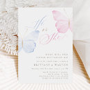 Search for pink and blue gender reveal invitations Modern