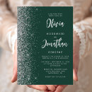 Search for emerald glitter invitations Chic