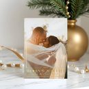 Search for married and merry holiday wedding announcement cards Snowflakes