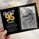 Search for 95th birthday invitations Glitter