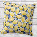 Search for navy blue and yellow pillows Geometric