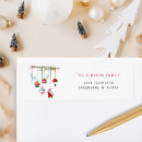 Search for funny christmas return address labels Watercolor
