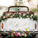 Search for just married banners Bride and groom
