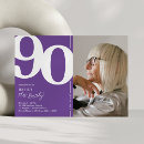 Search for purple 90th birthday invitations Typography