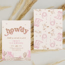 Search for how the west was one birthday invitations Western