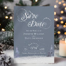 Search for winter wonderland save the dates Pine trees