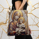Search for blessed virgin mary tote bags Religious