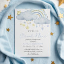 Search for cloud baby boy shower invitations Blue