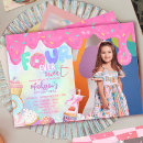 Search for four ever sweet invitations Girl donut party