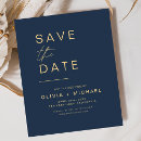 Search for navy gold save the dates Simple