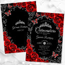 Search for quinceanera red silver Floral