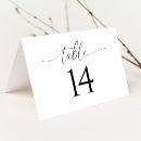Search for wedding table cards Minimalist