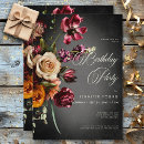 Search for gold and green birthday invitations Botanical
